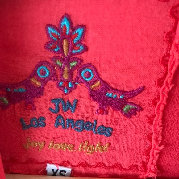 Johnny Was coral zip up hoodie - Picture 8 of 13